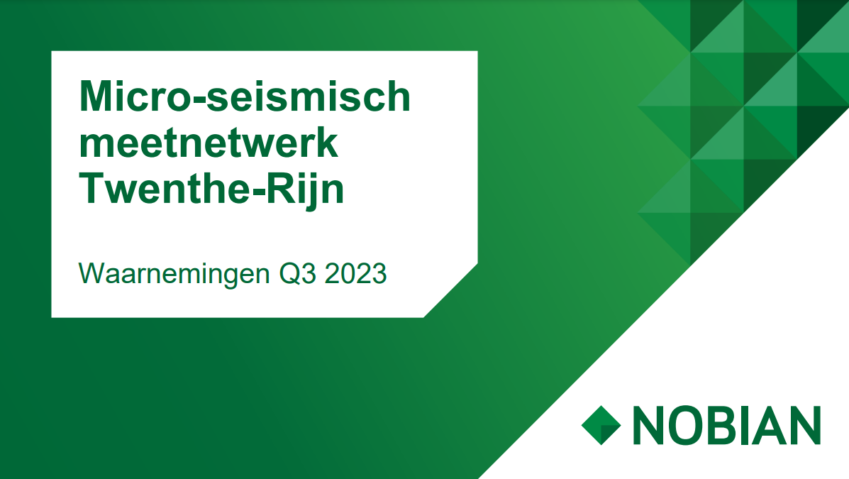 Seismisch meetrapport Twenthe-Rijn 3e kwartaal 2023